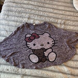 Hello Kitty purple sweater shawl